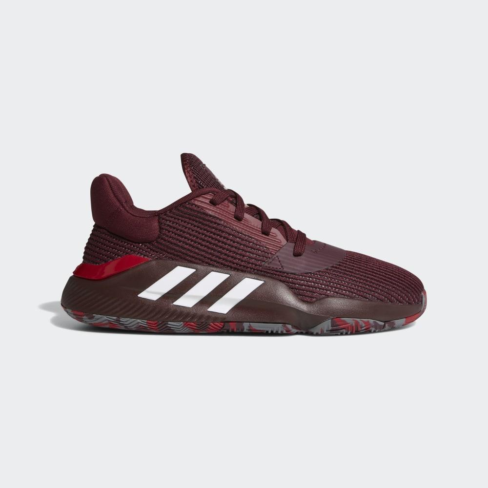 Adidas Men's Pro Bounce 2019 Low Basketball Shoes Burgundy/White Ireland G26178